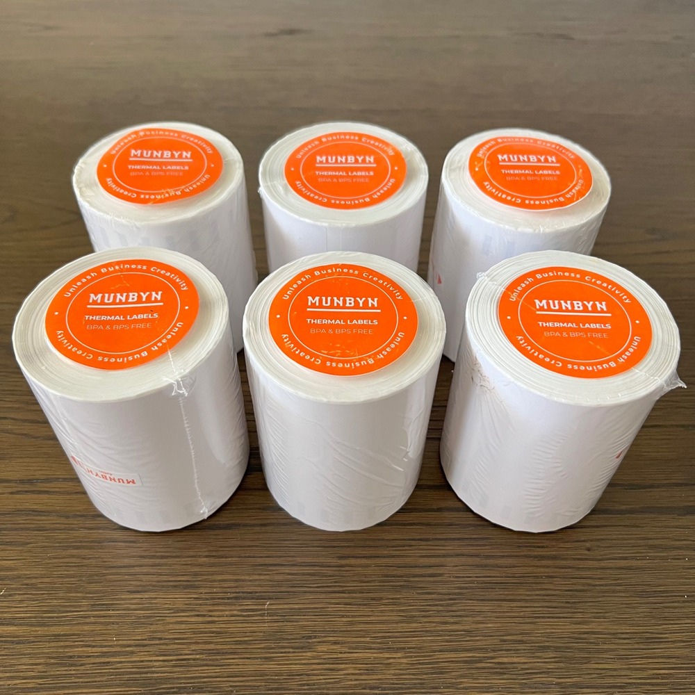 6 Rolls 4x6 Direct Thermal Shipping Labels MUNBYN 220 Labels Per Roll BPA Free